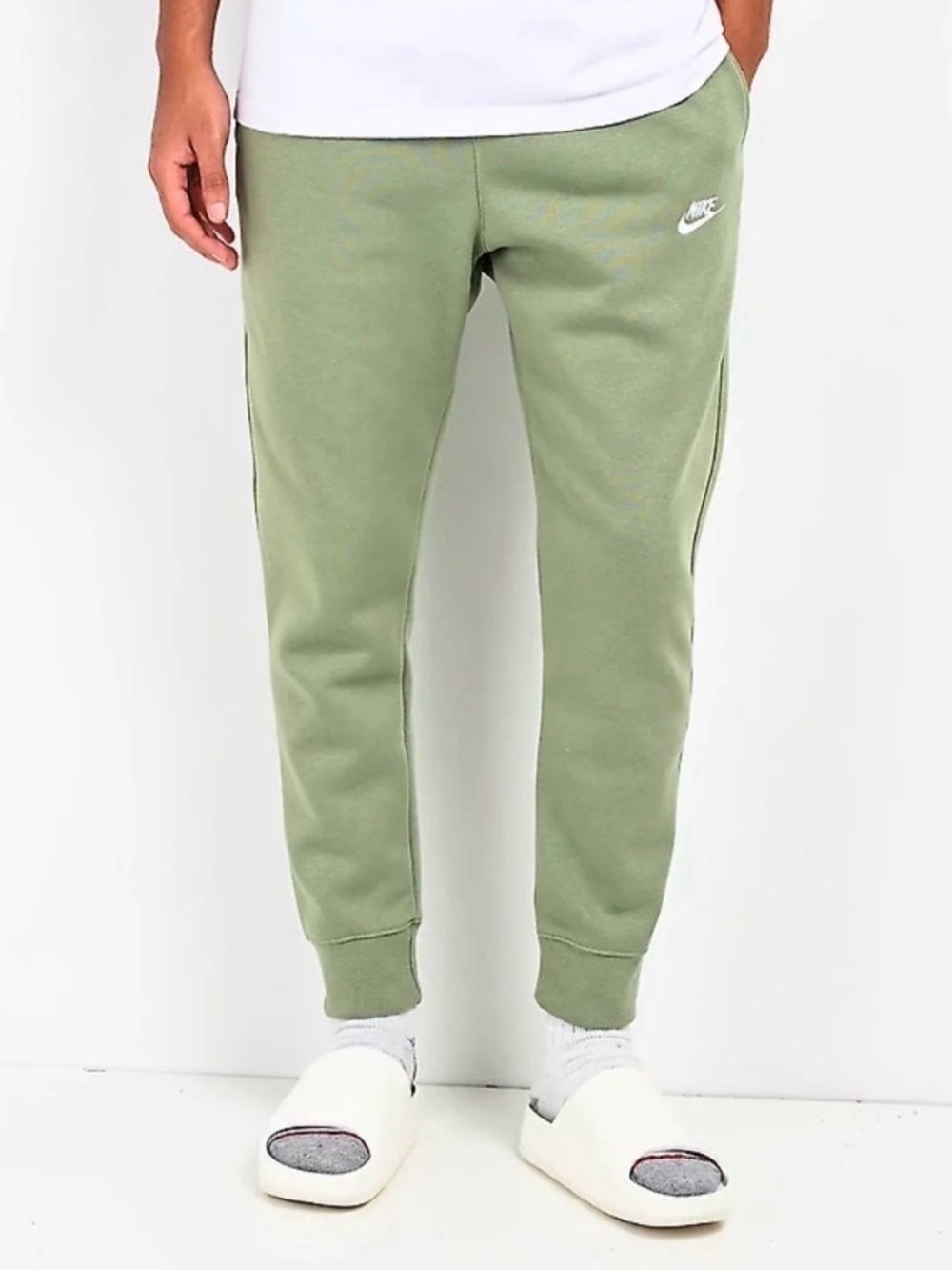 Nike Men’s Sage Green Fleece Joggers Sweatpants XS NWT Tapered Leg